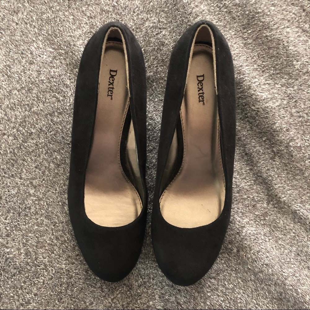 Black Suede Ballet Wedges